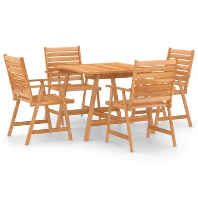 Image de vidaXL Ensemble de jardin 5 pièces en bois massif d'acacia