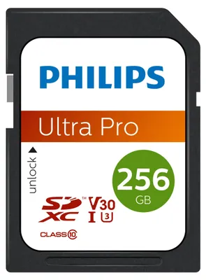 Produktbild von Philips FM25SD65B, 256 GB, SDXC, Klasse 10, UHS-I, 100 MB/s, Class 3 (U3)