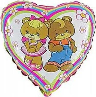 Produktbild von Folienballon Lose italienische Teddybären 18"", 1 Stk.