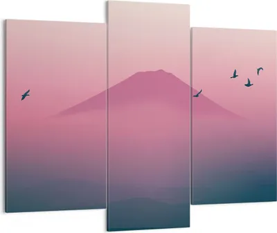 Produktbild von Bild auf Leinwand - Leinwandbild - Vulkan Vogel Natur - 130x100cm - Wand Bild - Wanddeko - Leinwanddruck - Bilder - Kunstdruck - Wanddekoration - Leinwand bilder - Wandkunst - CB130x100-4124