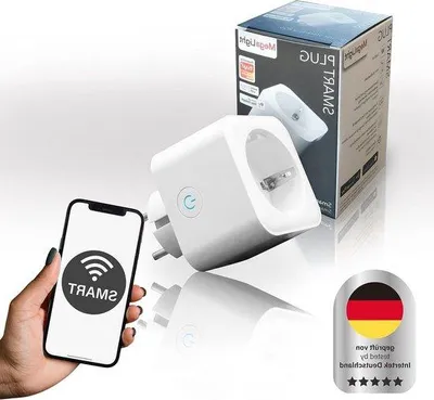 Image de Prise intelligente avecvia application et support pour prise WiFi - compatible avec Alexa - Bluetooth 24 GHz - pour tous les intérieurs