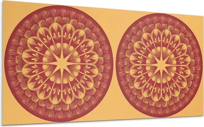 Produktbild von Mandala-Muster Mit Stern – Selbstklebende Fliesen – Wandverkleidung – Wandpaneel – PVC Fliesen – Vinylflisen – PCV Flisen – Selbstklebend – Wanddeko –100 x 50 cm