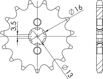 Immagine prodotto di Pignone Passo 420 - Z 10 Denti (Dis.27100)