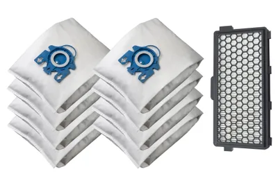 Produktbild von KOMA ML01PL - Zubehörsatz für Miele HGN Staubsauger, 8 Staubsaugerbeutel, 1 Hepa-Filter