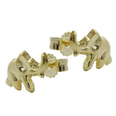 Produktbild von Ohrstecker Ohrring 7x10mm Elefant glänzend 9Kt GOLD gold 7x10mm