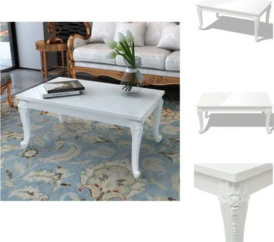 Zdjęcie produktu dla vidaXL Stolik kawowy 100x60x42 cm biały wysoki połysk - Stoliki kawowe