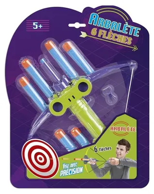 Image de Arbalã¨te 26 Cm + 6 Flã¨ches Assorti - Wdk Groupe Partner