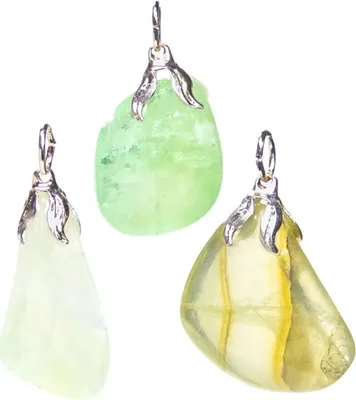 Immagine prodotto di Ciondolo Con Pietra Preziosa Calcite Verde --±1,5-3cm Confezione Da 3 Pezzi - ±1,5-3cm Confezione Da 3 Pezzi