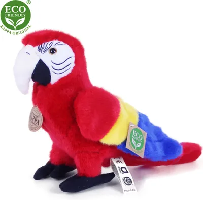 Obrázok produktu pre Plyšový papagáj červený Ara Arakanga 24 cm ECO-FRIENDLY