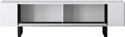 Produktbild von Skye Decor, Yildiz - White, Black, TV-Ständer, Weiß, 100 % MELAMINBESCHICHTETE SPANPLATTEN, 180 x 50 x 30 cm