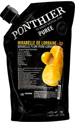 Produktbild von Food-United MIRABELLEN FRUCHT-PÜREE Ponthier 1KG für Zwetschgem Smoothies Müsli uvm.