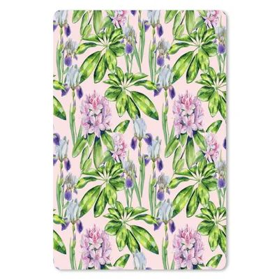 Produktbild von MuchoWow® Mauspad Mousepad Blumen - Rosa - Collage 40x60 cm - Mousepads - Maus Mat - Pad - Mausunterlage - Schreibtisch Accesoire