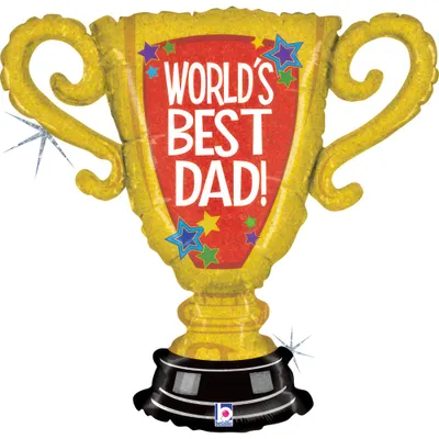 Produktbild von Shape Folienballon FormII Pokal World's Best Dad 84 cm
