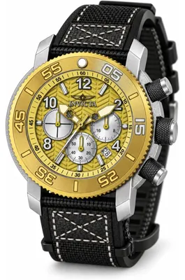 Produktbild von Invicta Coalition Forces 50096 Herrenuhr - Quarzwerk - Edelstahl mit goldenem Zifferblatt - 50 mm