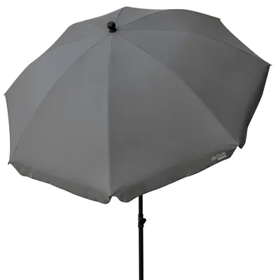 Produktbild von Sonnenschirm Gartenschirm Terrassenschirm - 240 cm - Polyester - Grau - Mit UV30-Schutz