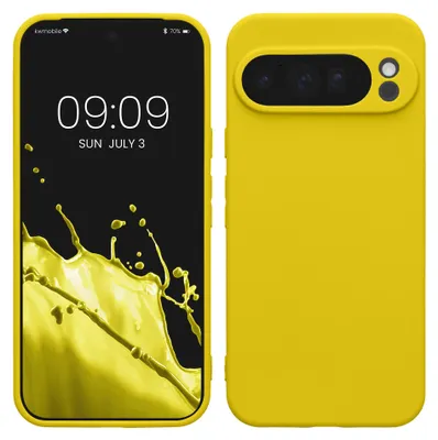 Produktbild von kwmobile Handyhülle für Google Pixel 10 Pro XL Hülle - weiches Handy Silikon Case - Schutzhülle Cover - Strahlend Gelb