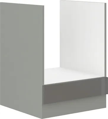 Produktbild von Herdunterschrank Bianca, Grau matt, 60x82x50 cm (BxHxT), Spanplatte, ABS Dickkante, für Einbauherde, Selbstmontage