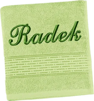 Produktbild von Frotteehandtuch mit Namensstickerei - 50x100 cm - Grün