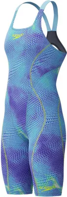 Produktbild von Speedo Fastskin Hyperspark Printed Openback Kneeskin Badeanzug Blau UK 24 Damen Blau UK 24
