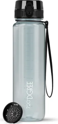 Produktbild von uberBottle crystalClear Trinkflasche mit Sieb 1000ml / Ice Blue/ 720DGREE