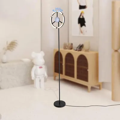 Zdjęcie produktu dla Lampa stojąca, funkcja zmiany kolorów, sterowanie za pomocą pilota, kolor: czarny, kolor: czarny