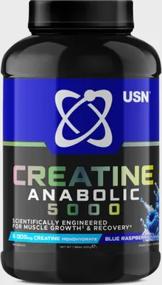 Produktbild von USN Creatine Anabolic 5000 – 900 g Blue Raspberry