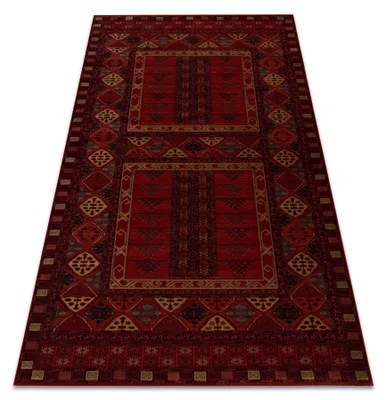 Image de Tapis en laine KASHQAI 4346 300 oriental, géométrique bordeaux rouge 160x240 cm