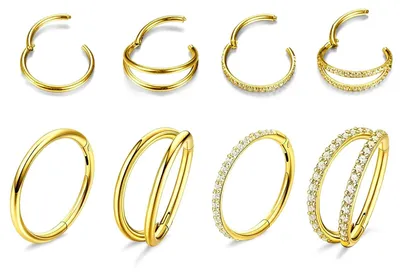 Productafbeelding van 10-delige Septum Piercing Set van Titanium Staal