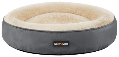Produktbild von Feandrea Hundebett, Katzenbett, Donut, Ø 70 cm, dunkelgrau PGW070G02