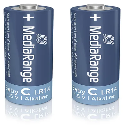 Zdjęcie produktu dla MediaRange MRBAT108, Jednorazowa bateria, C, Alkaliczny, 1,5 V, 2 szt., 5960 mAh