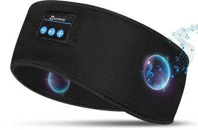 Productafbeelding van Slaap-Bluetooth-hoofdtelefoon - Ultradunne HD-stereo - Zwart - Ideaal voor tijdens het slapen - Sportieve hoofdbandmodel