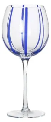 Produktbild von Mars & More Wineglass Blue Stripe h21 d9,5
