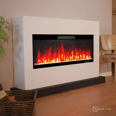 Produktbild von Glow Fire Elektrokamin 'Zeus127' | LED Standkamin in weiß mit Heizung (1500 W) | HxBxT: 100x155x35 cm