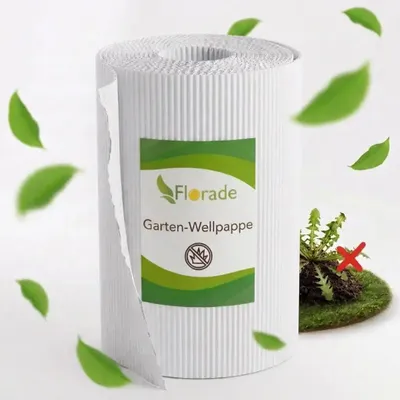 Produktbild von Gartenpappe 50 m – Chemiefreie Unkrautunterdrückung für No-Dig-Beete, fördert Bodenleben