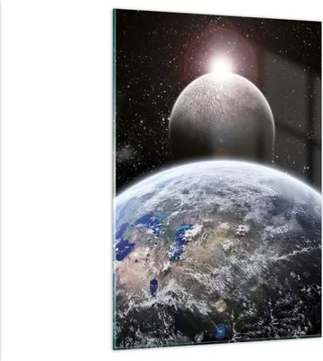 Produktbild von Bilder auf glas - Einteilig - Apokalypse Meteorit Sterne Planet - 80x120cm - Glasbilder - Wandbilder - Bilder - Wanddekoration aus Glas - Glas Bilder - Wandbild auf Glas - GPA80x120-0352