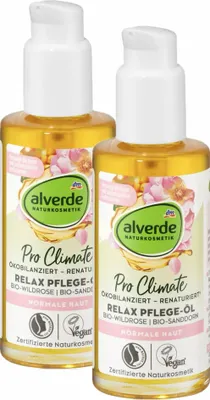 Produktbild von 2 x alverde Naturkosmetik - Relax Pflege-Öl Bio-Wildrose & Bio-Sanddorn (2 x 100ml)