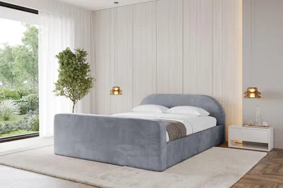 Produktbild von ALTDECOR Polsterbett mit Bettkasten -  TIVON-Z-v1 - 140x200 Grau Casablanca - Bett mit Matratze H3/H4, Kopfteil und Fußteil, Boxbett, Doppelbett mit Stauraum