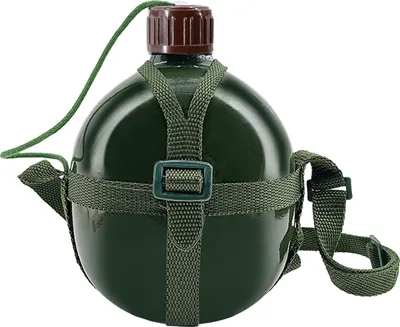 Produktbild von Militär-Wasserflasche, verstellbarer Riemen, Wasserbehälter, große Kapazität, Feldflasche, Wasserkocher für Outdoor-Camping, Wandern, Reisen, Angeln