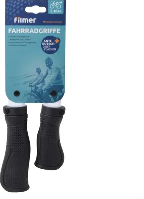 Produktbild von Filmer Premium 49112 Fahrradgriffe 1x lang 1x kurz - schwarz