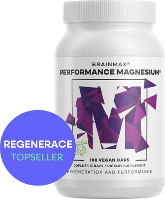 Zdjęcie produktu dla Performance Magnesium® 1000 mg, Magnez 200 mg + Witamina B6 P5P, 100 kapsułek roślinnych