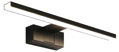Image de ZMH LED Lampe à miroir 40CM 8W Lampe à miroir noire IP44 Lampe murale Moderne Blanc neutre 4000K Applique murale pour cave cuisine
