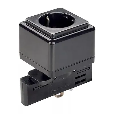 Produktbild von Qub Steckdose 3 Phasen Schienensystem Schwarz Adapter