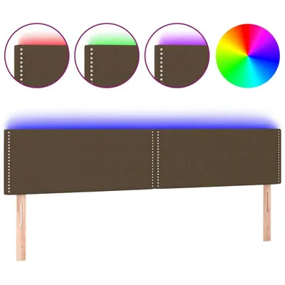 Produktbild von vidaXL LED Kopfteil Dunkelbraun 180x5x78/88 cm Stoff