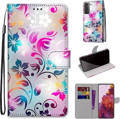 Produktbild von König Design Hülle kompatibel mit Samsung Galaxy S21 Kunstleder Handyhülle - Handy Case Mehrfarbig
