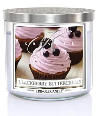 Zdjęcie produktu dla Kringle Candle TUMBLER, zapach: malinowo-maślany krem, świeca zapachowa z 3 knotami, waga: 411g