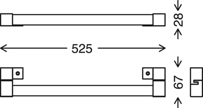 Produktbild von LED Spiegelleuchte, schwarz, LED/10W