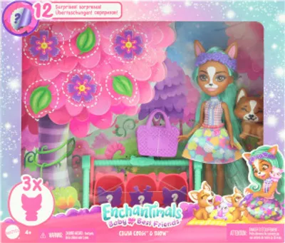 Obrázok produktu pre Enchantimals Baby Best Friends HLK86, Modelka, Žena, 4 rok / roky, Chlapec / dievča, 65 mm, Viacfarebný