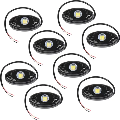 Image de 8 Packs LED Rock Lights for Trucks IP67 Waterproof Under Body Wheel Well Light Exterior Interior Lights for Car Truck Pickups Motorcycle Boat