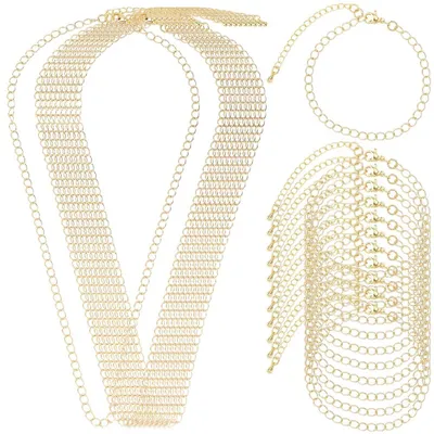 Schmuckketten-Set, 20 Stück, 18K vergoldet, 3,5 mm, 47 cm