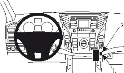 Produktbild von Brodit ProClip Fahrzeughalter 854686 - Winkelbefestigung - Hyundai i40 12-18
